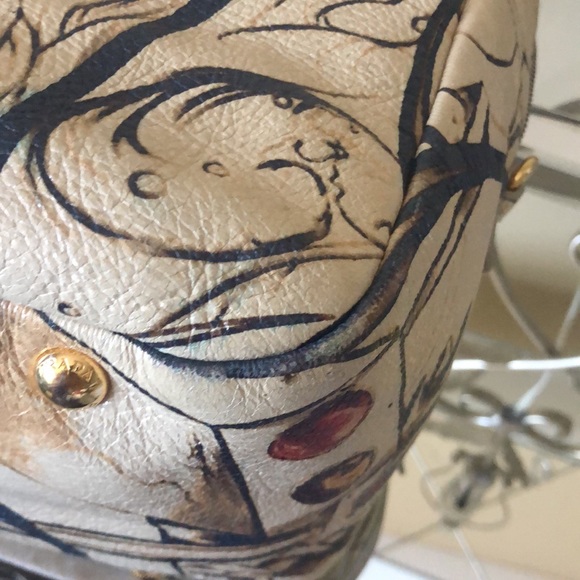 Rare PRADA Cream Leather Cervo Lux Fairy Satchel Bag - Picture 9 of 14